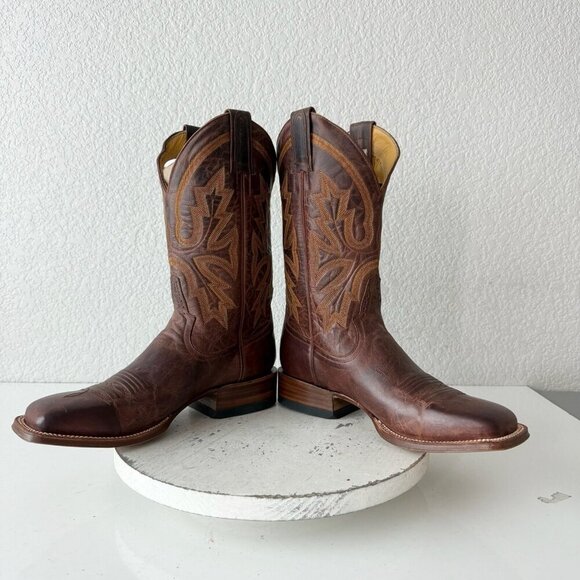 NEW Rod Patrick Mens Cowboy Boots Size 8.5D Perro Loco Brown Western Square Toe - Picture 8 of 12